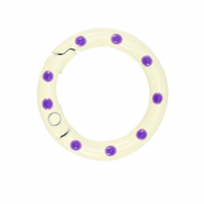 Farbiges Zubehör Schlüssel Anhänger Ring Off white-purple