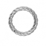 Zubehör Schlüssel Anhänger Ring Twisted Silver