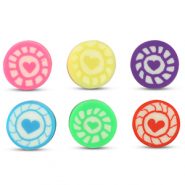 Polymer Perlen Rund Herz Multicolour