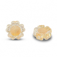 Acryl Perlen Blume Transparent orange