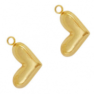 Stainless Steel - Rostfrei Stahl Anhänger Herz Gold