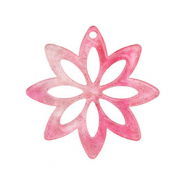 Resin Anhänger Blume Pink
