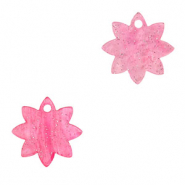 Resin Anhänger Blume Pink