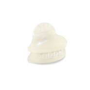 Haarschmuck Haarklemme Herz White