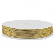 Makramee Band geflochten 1mm Gold metallic