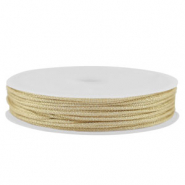 Makramee Band geflochten 1mm Light gold metallic