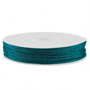 Makramee Band geflochten 0,8mm Teal metallic