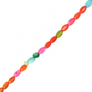 Muschel Perlen Oval Multicolor