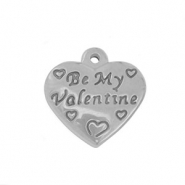 Stainless Steel - Rostfrei Stahl Anhänger Herz Silver