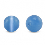 6 mm Glasperlen Cat's Eye Blue