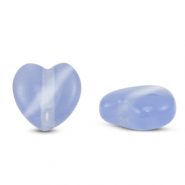 Glasperlen Cat's Eye Herz Lavender blue