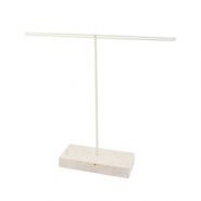 Schmuckdisplay f&uuml;r Ohrringe Natural-off white