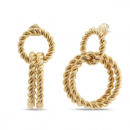 Ohrringe / Ohrstecker aus Stainless Steel - Rostfreiem Stahl Creolen Gold