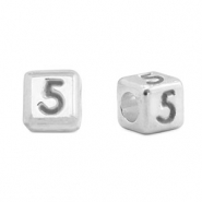 Metall Perlen Buchstabe DQ 5 Antik silber (Nickelfrei)