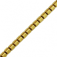 Hämatit Perlen Tube 3mm Gold