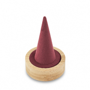 Schmuckdisplay f&uuml;r Ringe Natural-bordeaux