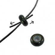 Smart-Stopperperlen Enamel 10x4mm Black