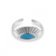 Ringe aus Stainless Steel - Rostfreiem Stahl L&uuml;fter Silver-blue