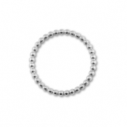 Stainless Steel - Rostfrei Stahl Schmuckzubehör Zwischenstück Rund Silver