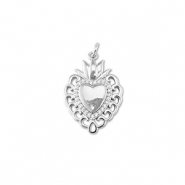 Brass TQ Metall Anhänger Hertz mit Lotos Silver