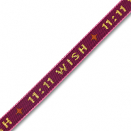 Schmuckband mit Text "11:11 Wish" Purple-gold