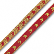 Schmuckband mit Text Herz Bright red-gold