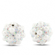 Bohemian-Perlen Rund White
