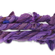 Sari-Seidenband Verdreht Multicolor-purple