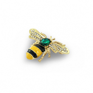 Broschen Biene Gold-yellow-black-green