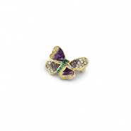 Broschen Schmetterling Gold-purple-green