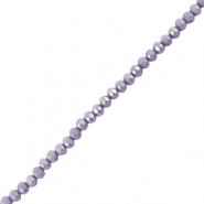 Top Glas Facett Perlen 6x4mm rondellen Light lavender grey