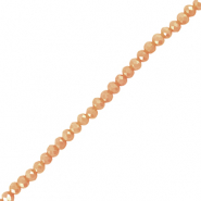 Top Glas Facett Perlen 3x2mm rondellen Coral peach