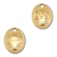 BY31® Stainless Steel - Rostfrei Stahl Anhänger Engelszahlen 999 / Release Gold