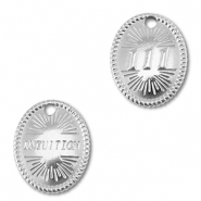 BY31® Stainless Steel - Rostfrei Stahl Anhänger Engelszahlen 111 / Intuition Silver