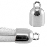 DQ Metall Endkappen mit &Ouml;se Antik silber (Nickelfrei)