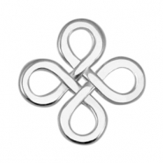 Metall Anhänger DQ Zwischenstück Unendlichkeitszeichen viereckig Antik silber (Nickelfrei)