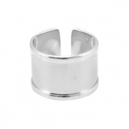 Metall Zubeh&ouml;r DQ Basis Ring (f&uuml;r 10mm Kordel/Leder) Antik silber (nickelfrei)
