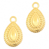 Metall Anhänger DQ Tropfen Gold (Nickelfrei)