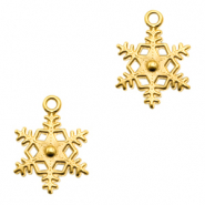 Metall Anhänger DQ Schneeflocke Gold (Nickelfrei)