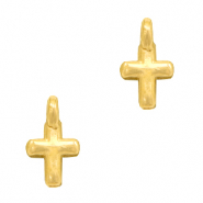 Metall Anhänger DQ Kreuz Gold (Nickelfrei)