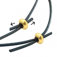 Smart-Stopperperlen Metall DQ 7x3mm Gold (Nickelfrei)