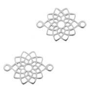 Metall Anh&auml;nger DQ Zwischenst&uuml;ck Mandala Antik silber (Nickelfrei)