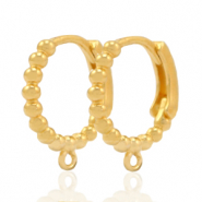 Metall Zubehör DQ Ohrhänger verschliessbar mit Öse Gold (Nickelfrei)