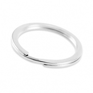 Metall Zubehör DQ Schlüssel Anhänger Ring 25mm Antik silber (Nickelfrei)