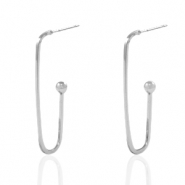 Metall Zubehör DQ Ohrringe Antik silber (Nickelfrei)