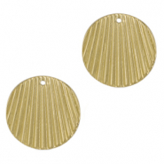 Metall Anh&auml;nger DQ 21mm Gold (Nickelfrei)