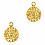 Metall Anhänger DQ Blume Gold (Nickelfrei)