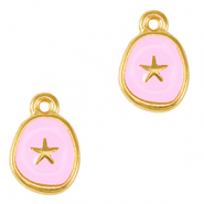 Metall Anh&auml;nger DQ Seestern Gold-lilac rose (nikkelvrij)