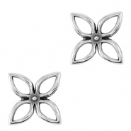 Metall Anh&auml;nger DQ Anh&auml;nger / Zwischenst&uuml;ck Blume Antik silber (Nickelfrei)