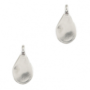 Metall Anh&auml;nger DQ Tropfen Antik silber (Nickelfrei)